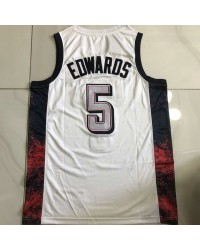 5 Edwards USA 2024 Olympics Embroidery Jersey White