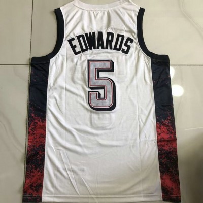 5 Edwards USA 2024 Olympics Embroidery Jersey White