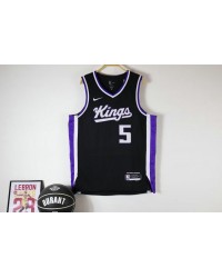 5 Fox Kings 23-24 jersey black player version