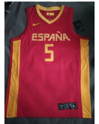 5 R.fernandez Spain FIBA Basketball world cup jersey red