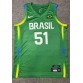 51 Caboclo 2024 Olympics Brazil Team Basketball Jersey Green