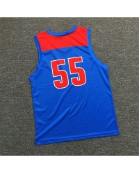 55 CSKA Moscow Blue Basketball Jersey