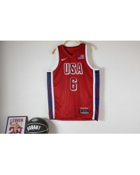 6 James 2024 USA Team jersey red