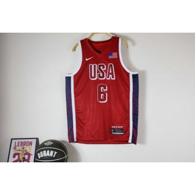 6 James 2024 USA Team jersey red