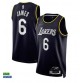 6 James Lakers 75th Anniversary MVP Edition Jersey black player version