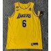 6 James Lakers jersey yellow with patches player version