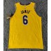 6 James Lakers jersey yellow with patches player version