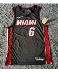 6 James Miami Heat Authentic Icon Edition Black Jersey player version