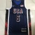 6 James USA 2024 Olympics Embroidery Jersey Blue