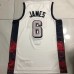 6 James USA 2024 Olympics Embroidery Jersey White