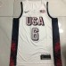 6 James USA 2024 Olympics Embroidery Jersey White