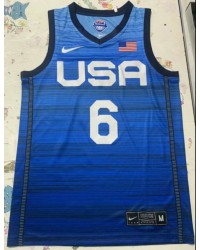 6 Lillard 2020 Olympic USA Team jersey blue