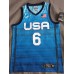 6 Lillard USA 2020 Tokyo Olympic Basetball jersey blue player version