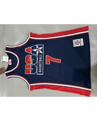 7 Bird 1992 USA jersey navy