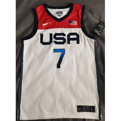 7 Durant 2020 Olympic USA Team jersey white