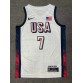 7 Durant 2024 USA Team jersey white with stripe