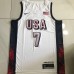 7 Durant USA 2024 Olympics Embroidery Jersey White