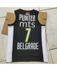 7 Punter Partizan Belgrade 2023-24 Basketball Jersey Black