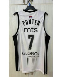 7 Punter Partizan Belgrade 2023-24 Basketball Jersey White