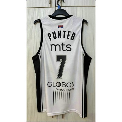 7 Punter Partizan Belgrade 2023-24 Basketball Jersey White