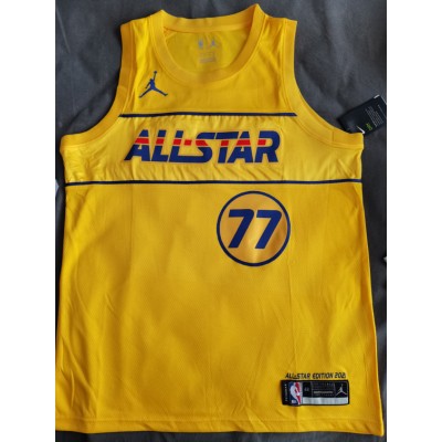 77 Doncic 2021 All star game jersey yellow