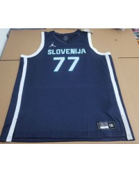 77 Doncic 2024 Slovenia away jersey navy