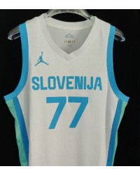 77 Doncic Slovenia Limited Home Jersey white