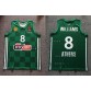 8 Derrick Williams Panathinaikos 2021-22 Basketball Jersey Green