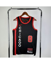 8 Lavine Bulls 2024 city jersey black player version