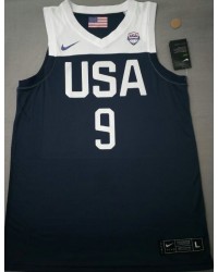 9 Brown 2019 USA FIBA Basketball world cup jersey blue