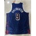 9 Haliburton 2024 USA Team jersey navy with stripe