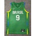 9 Huertas 2024 Olympics Brazil Team Basketball Jersey Green