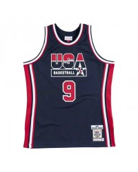 9 Jordan 1992 USA jersey navy heat pressed