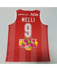 9 Melli Olimpia Milano Euroleague 23-24 Red Basketball Jersey