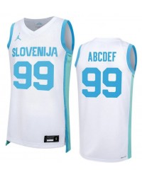 99 ABCDEF Slovenia Limited Home Jersey white