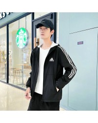 2025 adidas essentials warm up 3 stripes track jacket