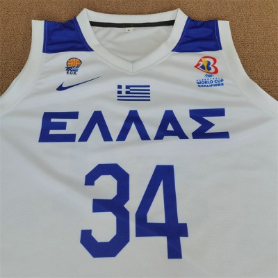 Antetokounmpo G. 34  White Greece 2023 Fiba Eurobasket Jersey