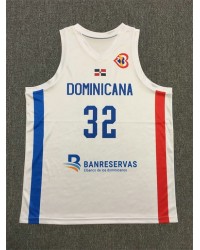 Anthony Towns 32 Dominicana 2023 World Cup Basketball Jersey White