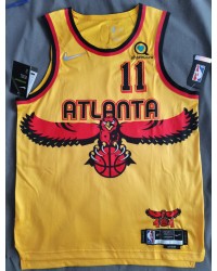 Atlanta Hawks Trae Young 11 21-22 City Edition yellow player version