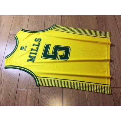 Australian Boomers 5 Patty Mills 2024 Basketball Jersey Yellow