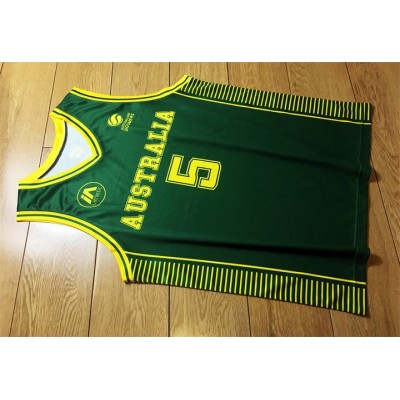 Australian Boomers Patty Mills 2024 Basketball Jersey Green