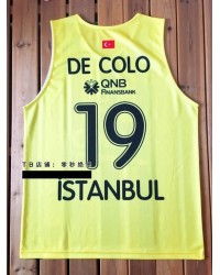 Beko Nando de Colo 19 Fenerbahce Basketball Jersey Yellow