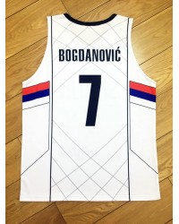 Bogdan Bogdanovic 7 Serbia Srbija Basketball Jersey White