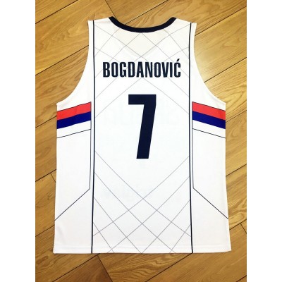 Bogdan Bogdanovic 7 Serbia Srbija Basketball Jersey White