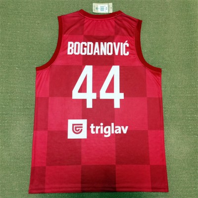 Bojan Bogdanovic 44 Team Hrvatska Croatia 2022-23 Basketball Jersey Red