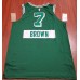 Boston Celtics 7 Jaylen Brown 75th Anniversary jersey green player version