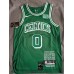 Boston Celtics Tatum 0 75th Anniversary jersey green player version