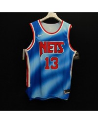 Brooklyn Nets 13 Harden 2020-21 retro jersey blue player version