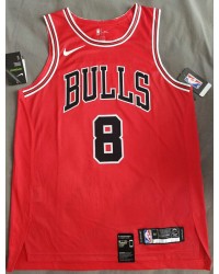 Chicago Bulls Jersey Lavine 8 Red player version