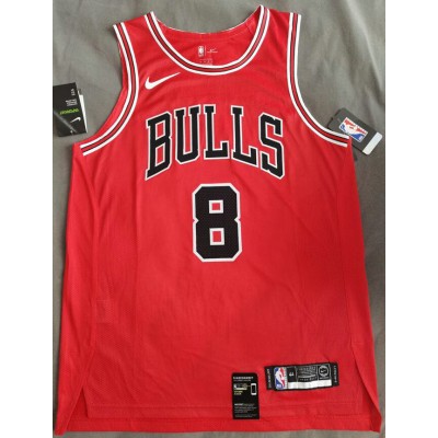 Chicago Bulls Jersey Lavine 8 Red player version